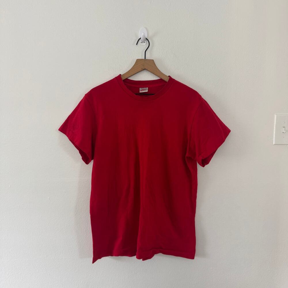 Vintage 90s Red Nike Single Stitch Tee Size XL 100% Cotton